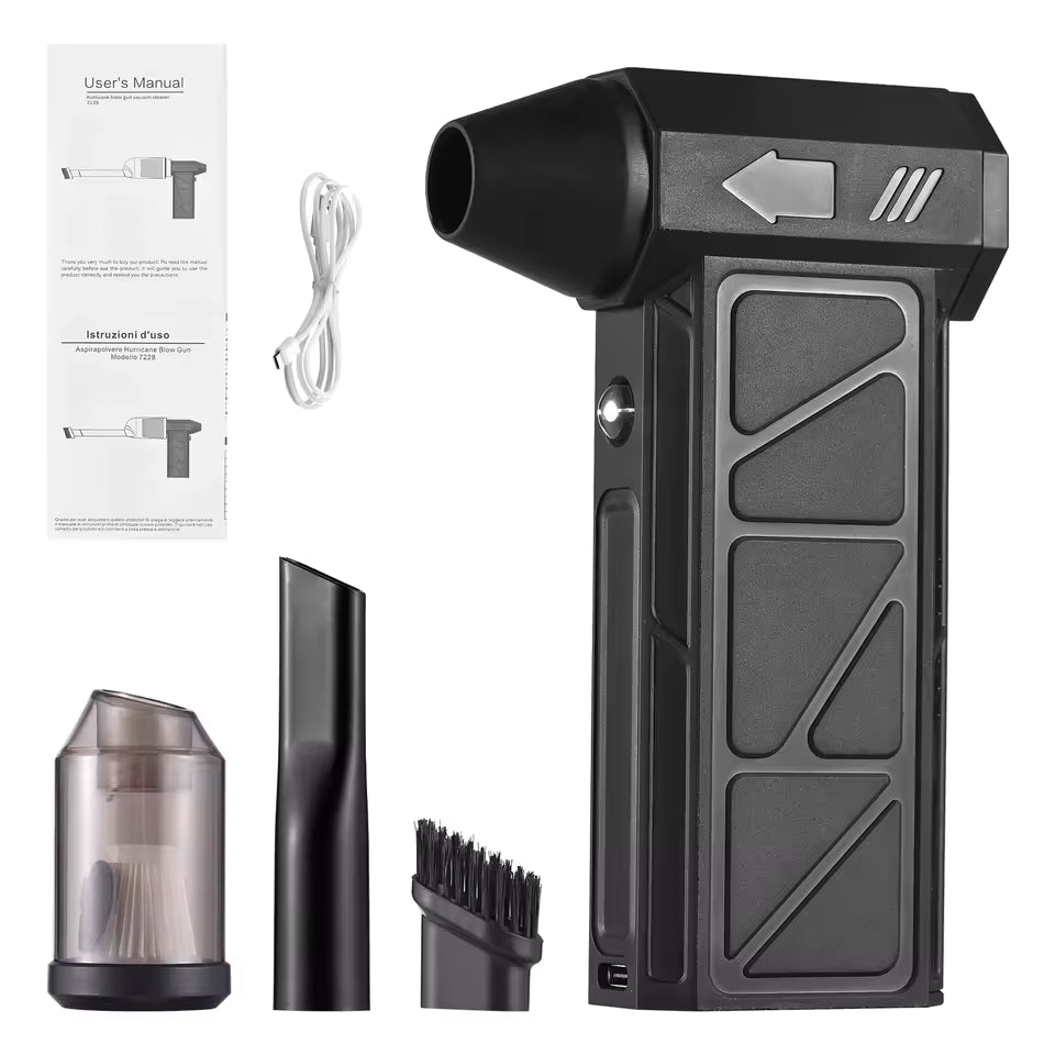 Souffleur et Aspirateur Portable avec Ventilateur Turbo à Jet 2en1 4 Vitesses – جهاز نسف الهواء ومكنسة كهربائية محمول