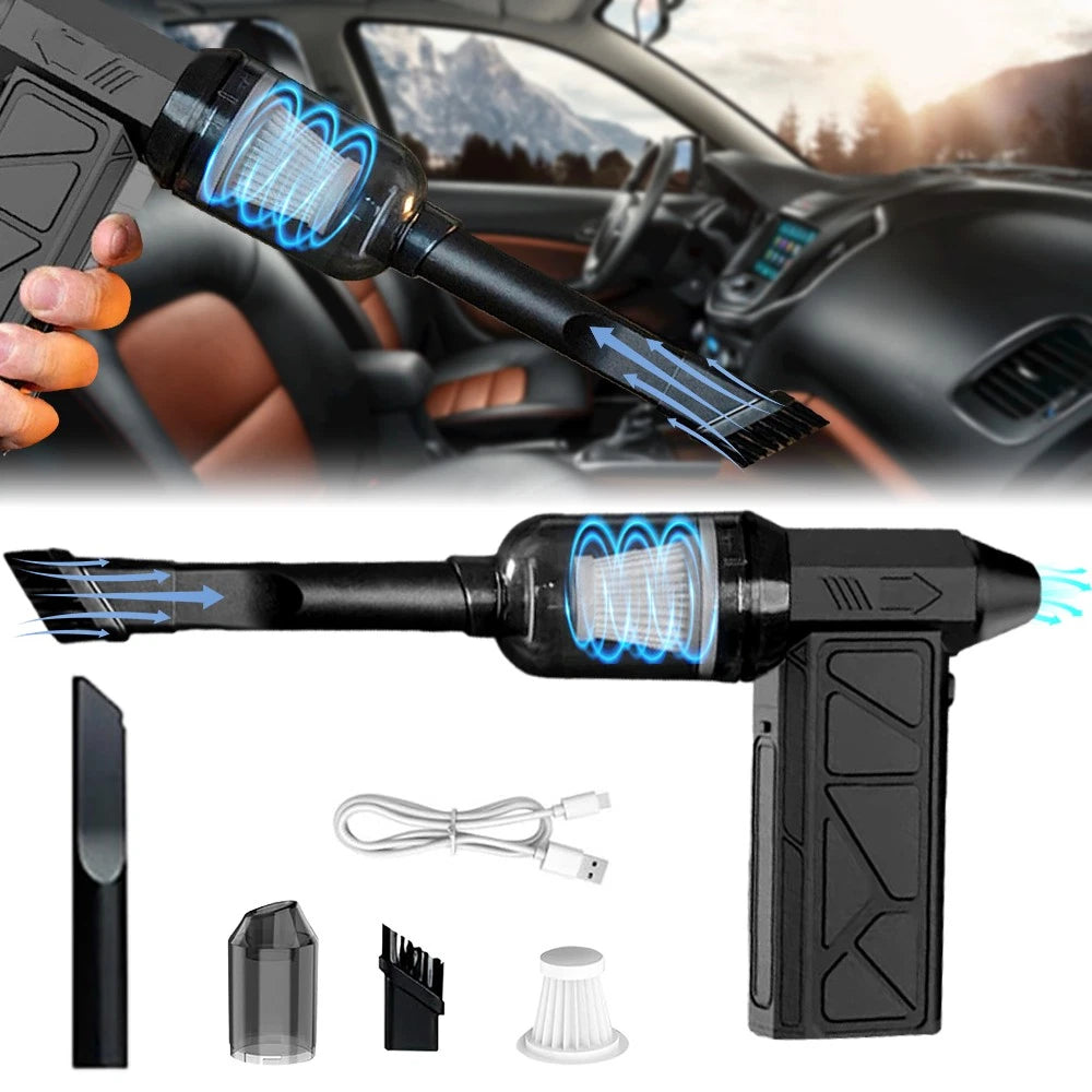 Souffleur et Aspirateur Portable avec Ventilateur Turbo à Jet 2en1 4 Vitesses – جهاز نسف الهواء ومكنسة كهربائية محمول